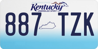 KY license plate 887TZK