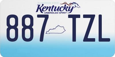 KY license plate 887TZL