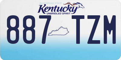KY license plate 887TZM