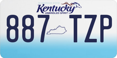 KY license plate 887TZP