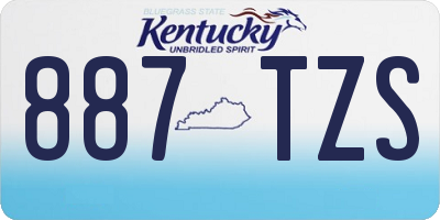 KY license plate 887TZS