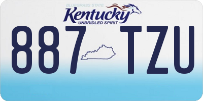 KY license plate 887TZU