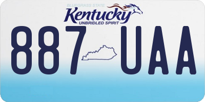 KY license plate 887UAA