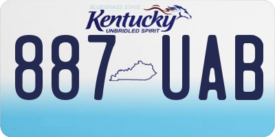KY license plate 887UAB