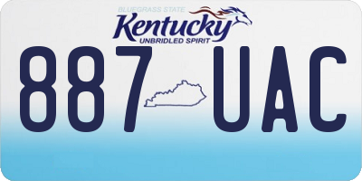 KY license plate 887UAC