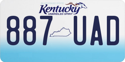 KY license plate 887UAD