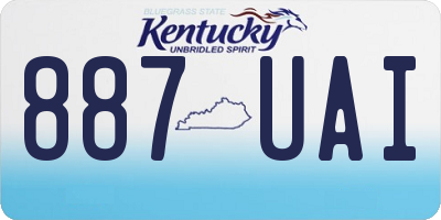 KY license plate 887UAI