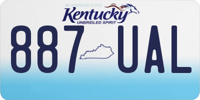 KY license plate 887UAL