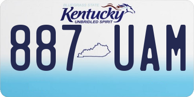 KY license plate 887UAM