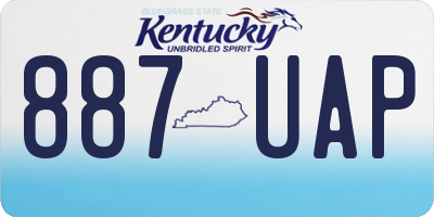 KY license plate 887UAP