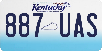 KY license plate 887UAS