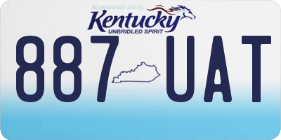 KY license plate 887UAT