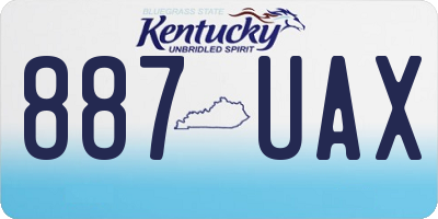 KY license plate 887UAX