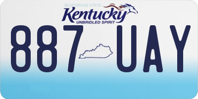 KY license plate 887UAY