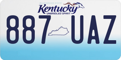 KY license plate 887UAZ