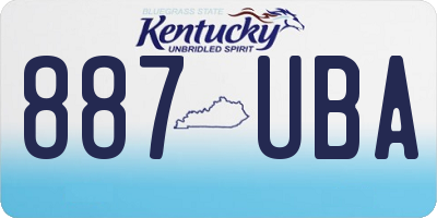 KY license plate 887UBA