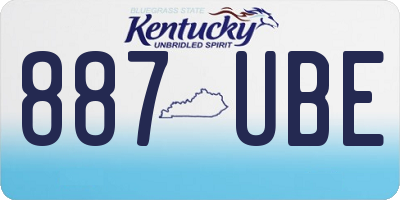 KY license plate 887UBE