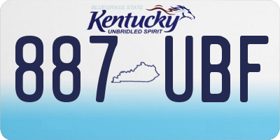 KY license plate 887UBF