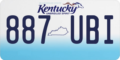 KY license plate 887UBI