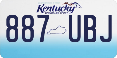 KY license plate 887UBJ