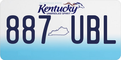 KY license plate 887UBL