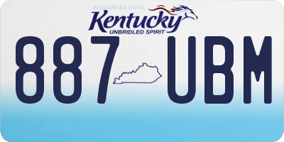 KY license plate 887UBM
