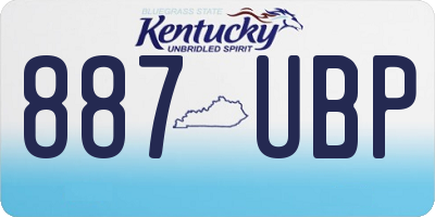 KY license plate 887UBP