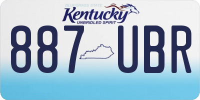 KY license plate 887UBR