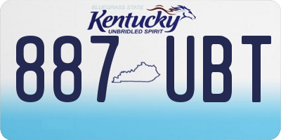 KY license plate 887UBT