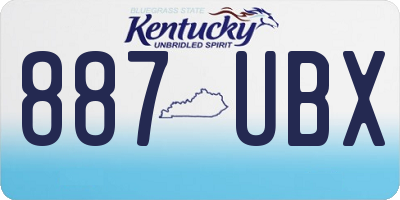 KY license plate 887UBX