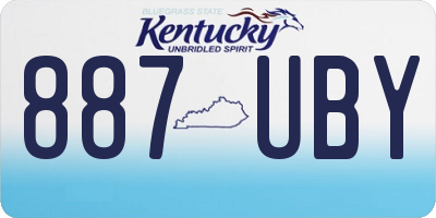 KY license plate 887UBY