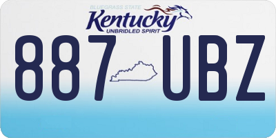 KY license plate 887UBZ