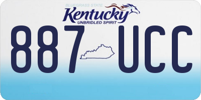 KY license plate 887UCC