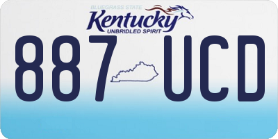 KY license plate 887UCD