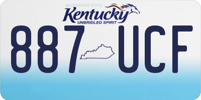 KY license plate 887UCF
