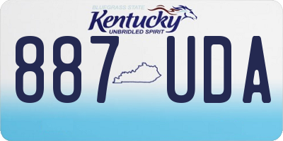 KY license plate 887UDA