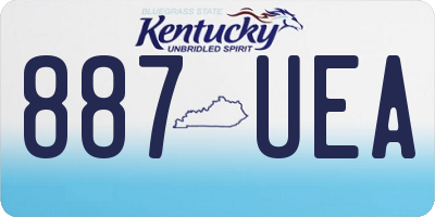 KY license plate 887UEA