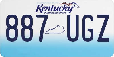 KY license plate 887UGZ