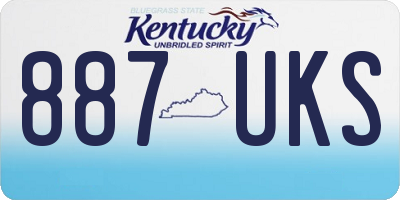 KY license plate 887UKS