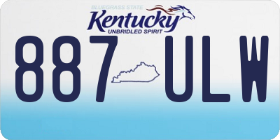 KY license plate 887ULW