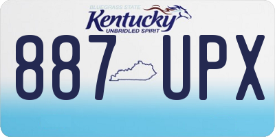 KY license plate 887UPX