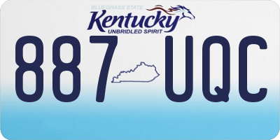KY license plate 887UQC