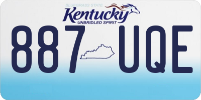 KY license plate 887UQE