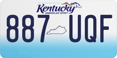 KY license plate 887UQF