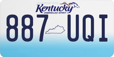 KY license plate 887UQI