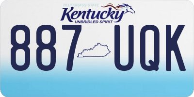 KY license plate 887UQK