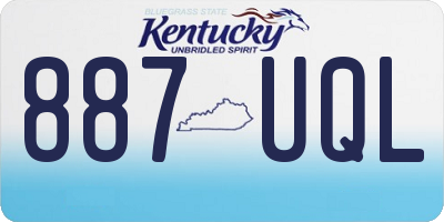 KY license plate 887UQL