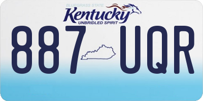 KY license plate 887UQR