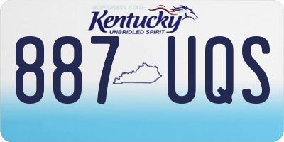 KY license plate 887UQS