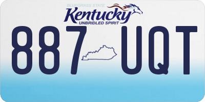 KY license plate 887UQT